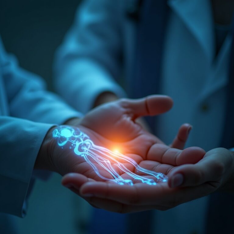 Image montrant une radiographie future d'un genou générée par ia