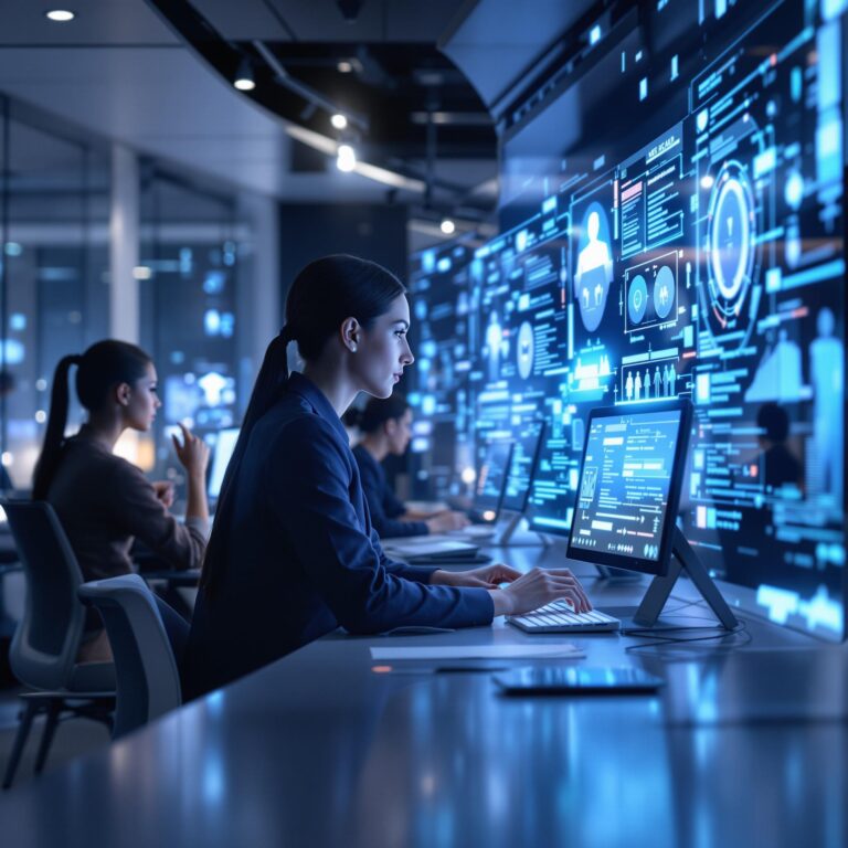 Capture d'écran d'une plateforme d'assistance automatisée avec ia