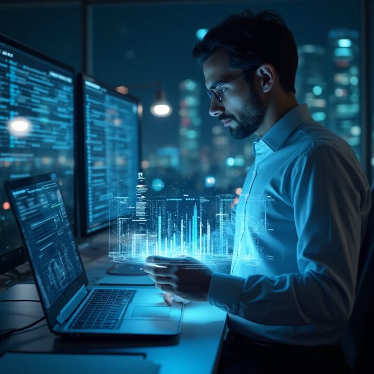 Logo d'agiloft avec une illustration d'intelligence artificielle