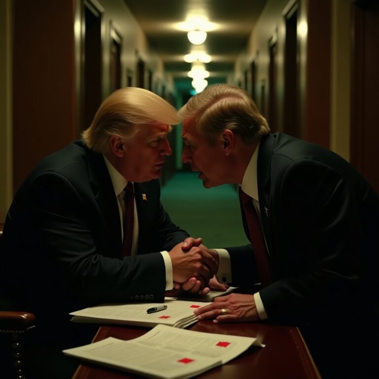 Photo illustrant une réunion entre trump et le ceo d'intel