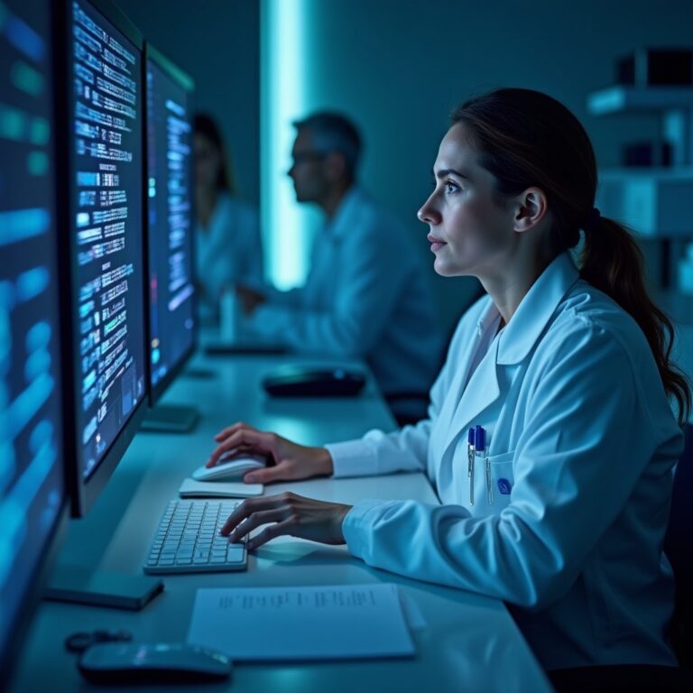 Image illustrant une séquence génétique tumorale analysée par intelligence artificielle