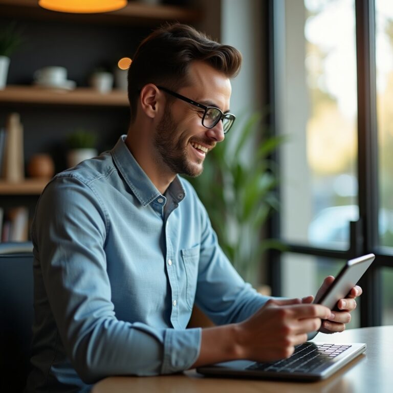 Illustration représentant un responsable formation avec un assistant ia