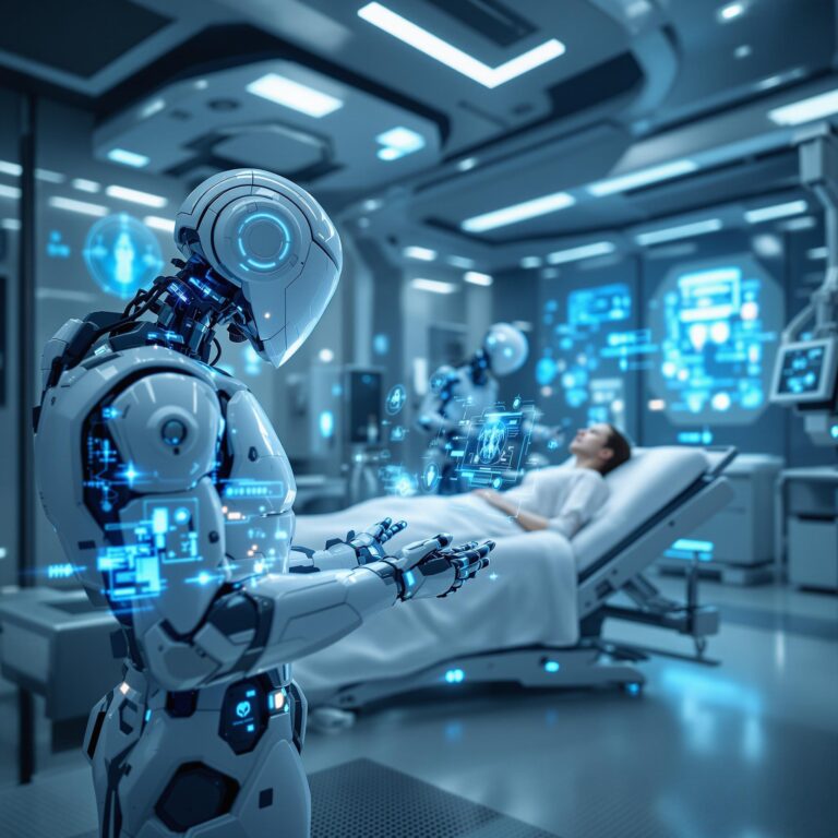Illustration d'une intelligence artificielle agentique dans le secteur de la santé