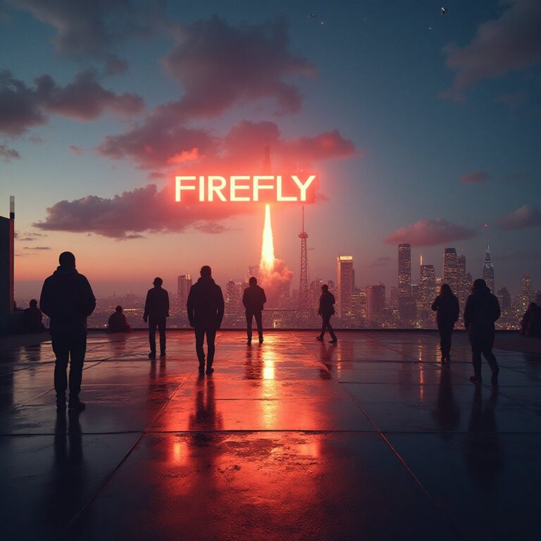 Photo d'une fusée de firefly aerospace lors de lancement spatial