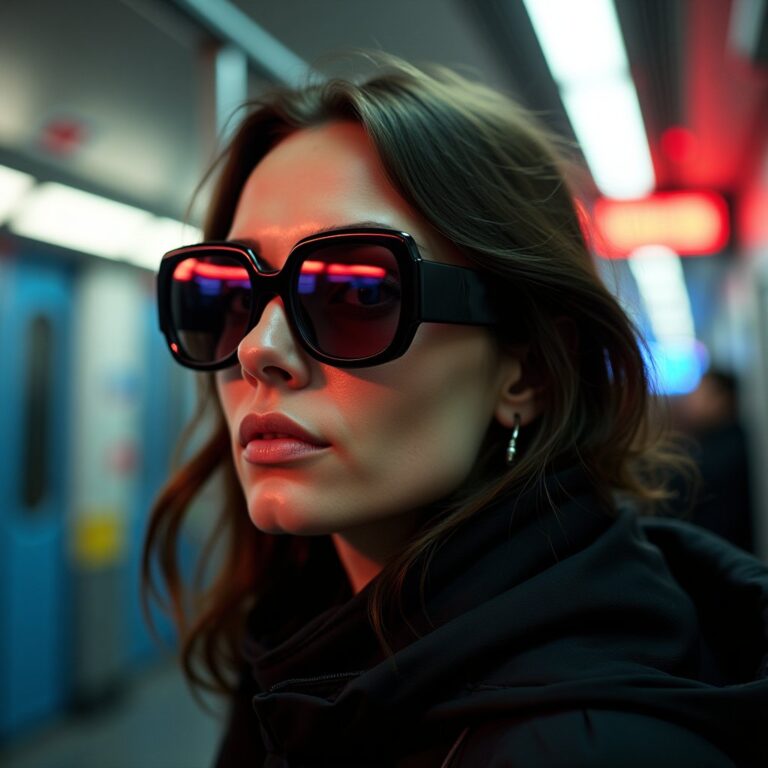 Lunettes avec revêtement rose reflétant l'infrarouge