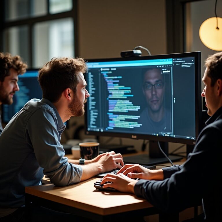 Illustration de data center cloud avec interface machine learning